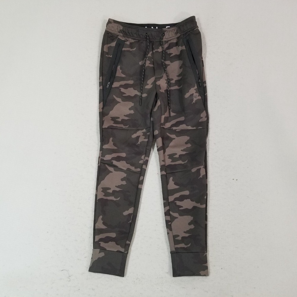 American Eagle camo jogger pants men's small green fleece stretch